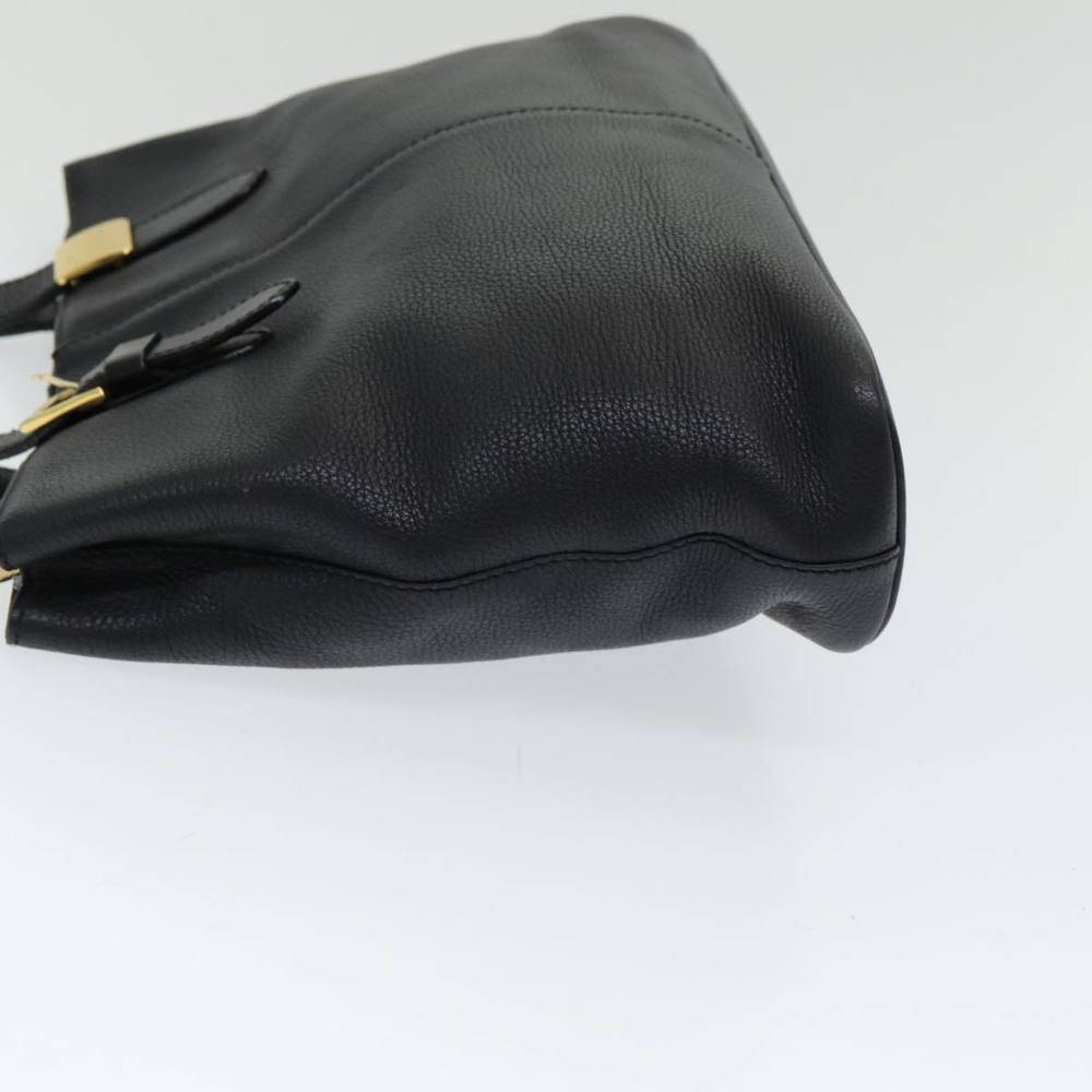Burberrys Hand Bag Leather Black Auth bs16614 - Picture 4 of 16